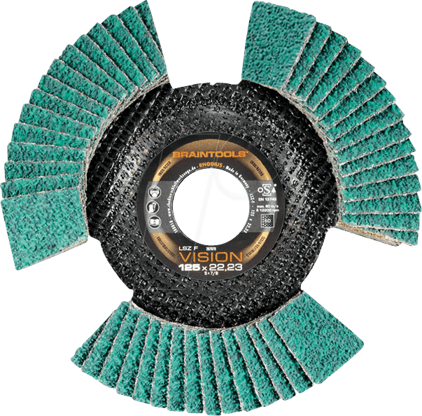 TS LSZ-F 115-K80 - Lamellenschleifscheibe, Stahl, 115 mm, 80er Körnung