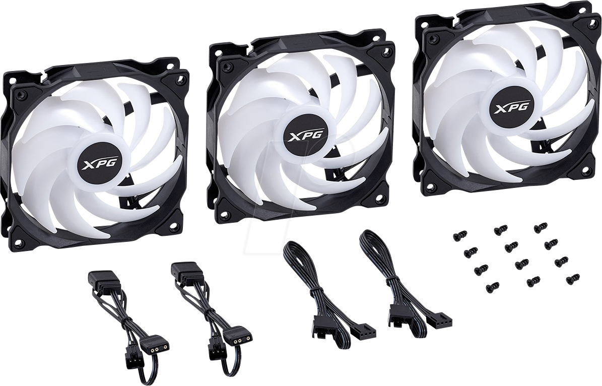 XPG 46614 - XPG VENTO 120, 120 mm, ARGB, PWM, schwarz, 3er Pack