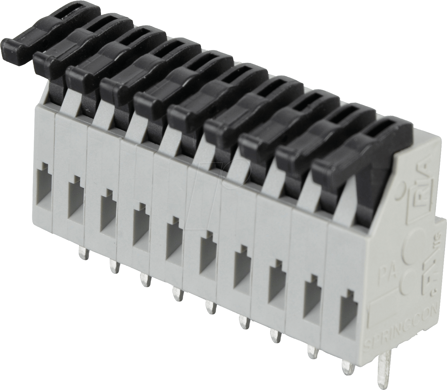 AST 024-10 - Federkraftklemme, 10-pol, Ø 0,08 - 0,5 mm, RM 3,81
