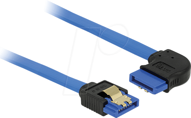 DELOCK 84991 - SATA 6 Gb/s Buchse gerade > SATA Buchse rechts 50 cm blau