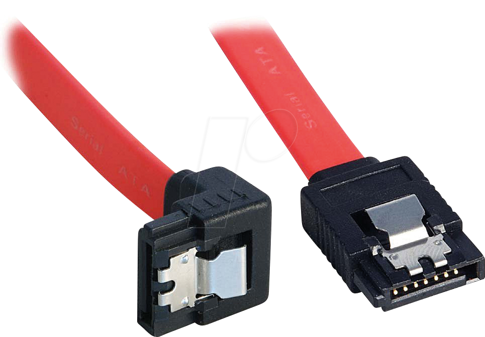 LINDY 33457 - Kabel SATA 6Gb/s, 1x 90°, Metall, 70 cm