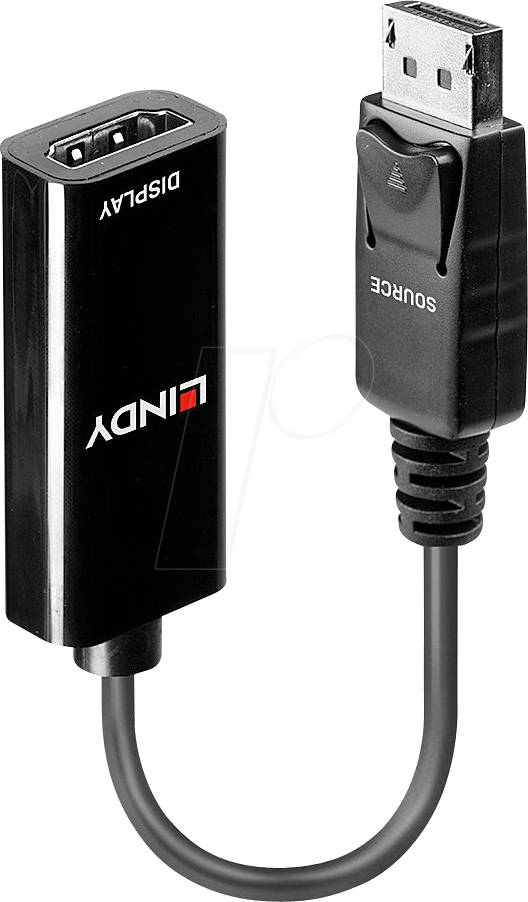 LINDY 41718 - DisplayPort Adapter, DP Stecker auf HDMI Buchse