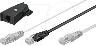 AK FB Y 3,0M - Y-Kabel für Fritzbox (VoiP), 3,0 m inkl. TAE Adpt.