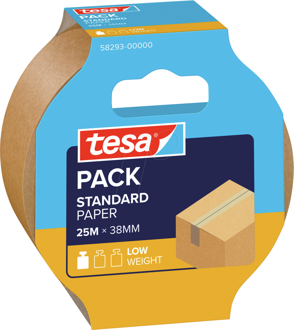 TESA 58293 - tesapack® STANDARD PAPER, 25 m x 38 mm