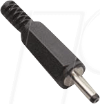 DC-HS 072112 - Hohlstecker Knickschutz, Ø außen: 5,5 mm, Ø innen: 2,5 mm