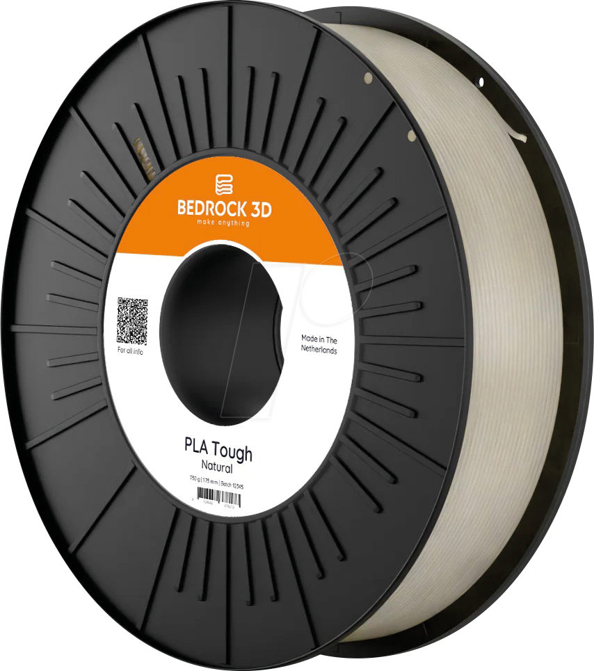 BEDROCK 3D 25433 - Filament, PLA Tough, natural, 1,75 mm, 2000 g