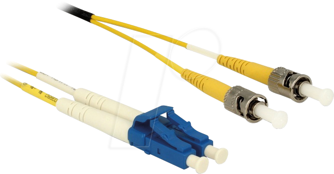 DELOCK 84696 - LWL Kabel, LC / ST, Duplex, OS2, 10 m