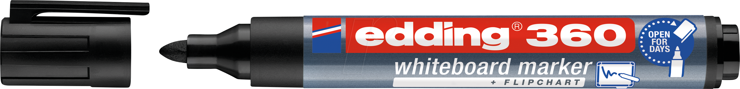 EDDING 360SW - Whiteboard Marker, 1,5 - 3,0 mm, schwarz