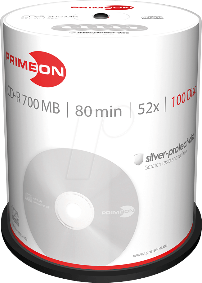 PRIM 2761103 - CD-R 80Min/700MB, 100-er Cakebox