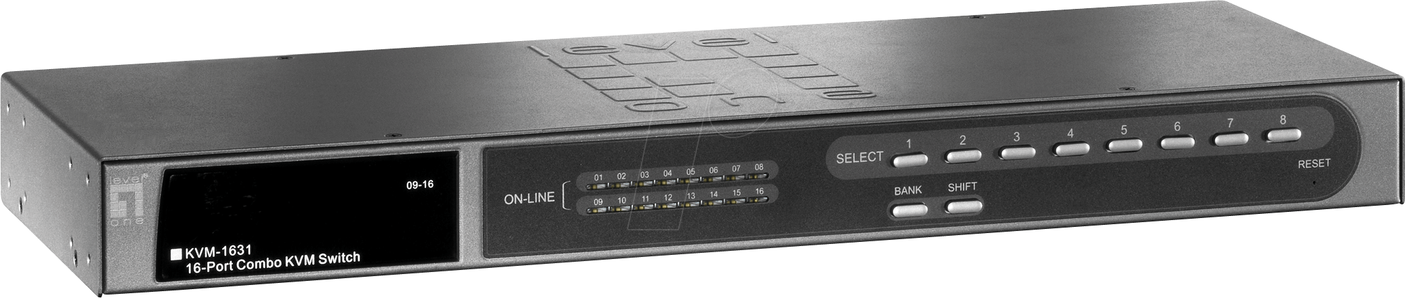 LEVELONE K8901DE - 19 Zoll LCD KVM Konsole mit Tastatur