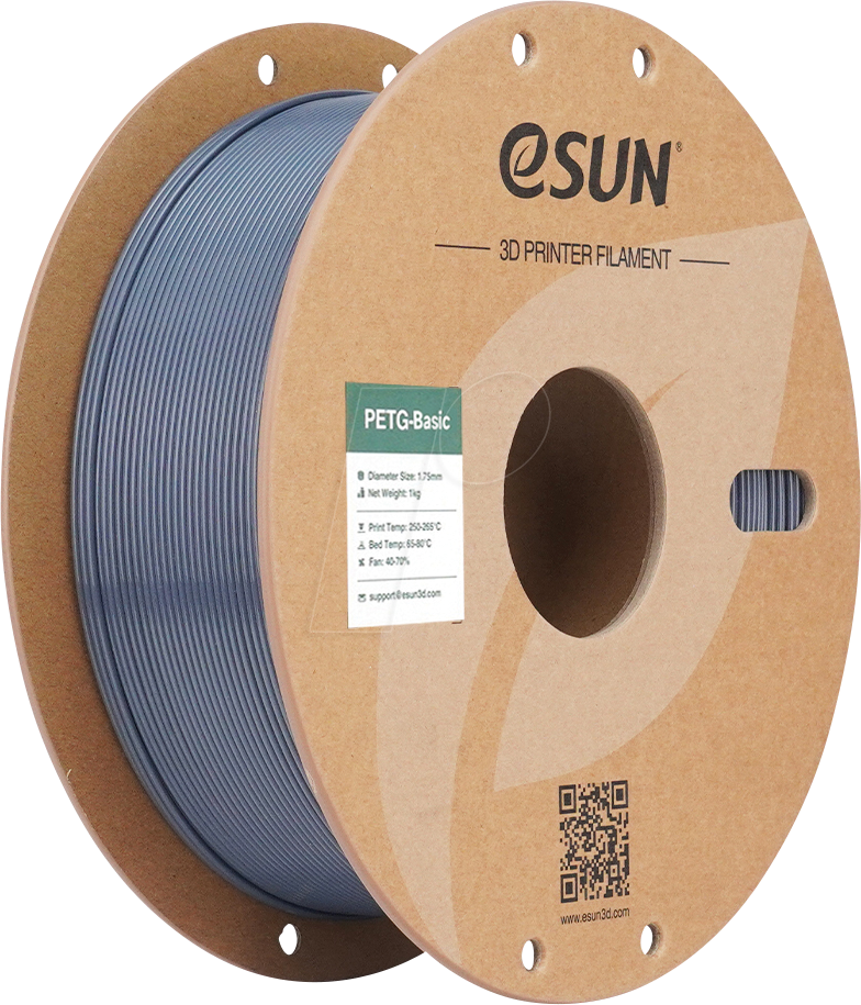 ESUN 72217263 - Filament, PETG-Basic, 1,75 mm, grau, 1 kg