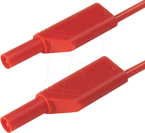MLS WS 100 RT - Messleitung, 1,0 mm², 1,0 m, rot, gesichert, stapelbar