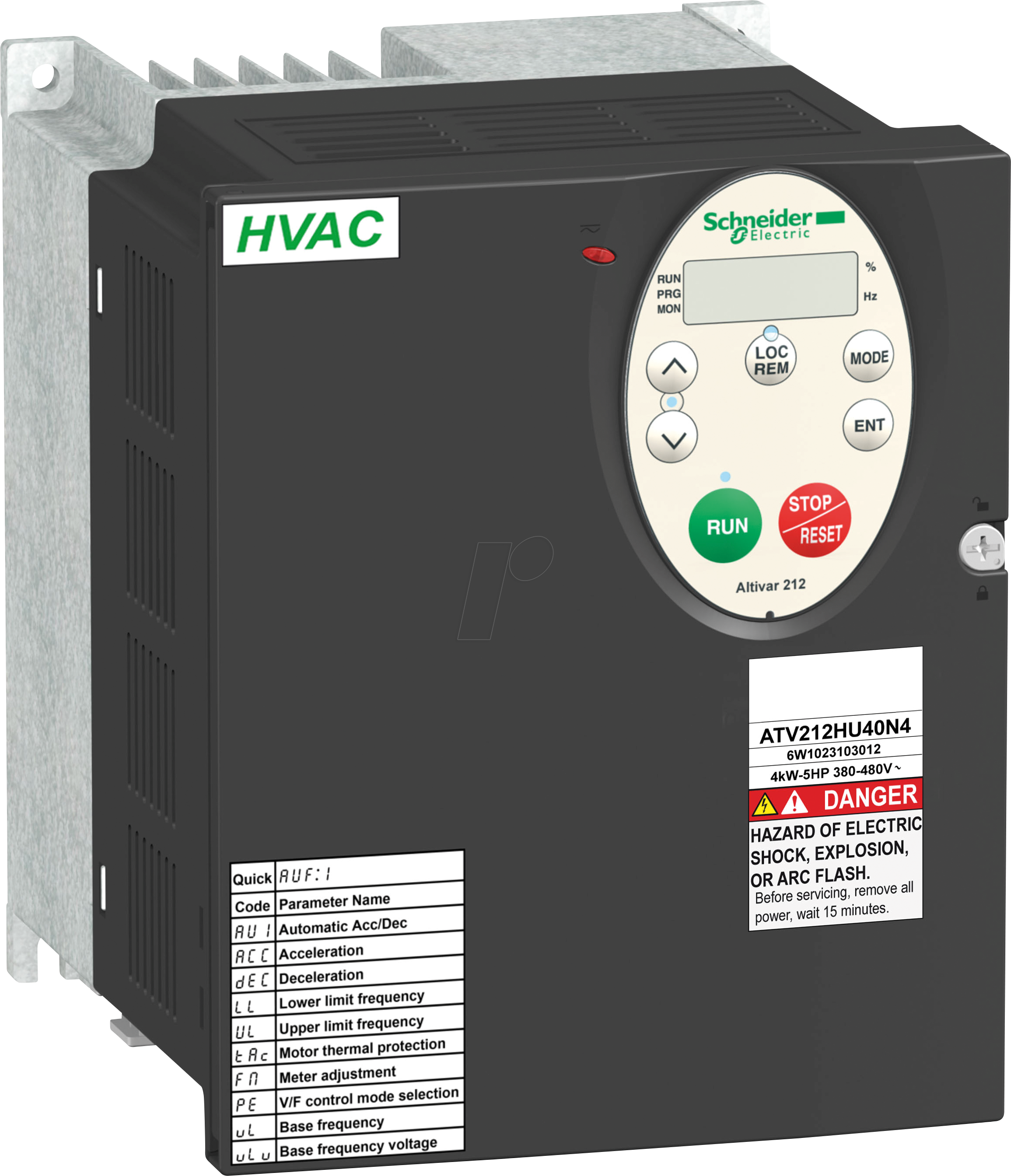 ATV212HU15N4 - Frequenzumrichter ATV212, 1,5kW, 480V, 3-ph., EMV, IP21