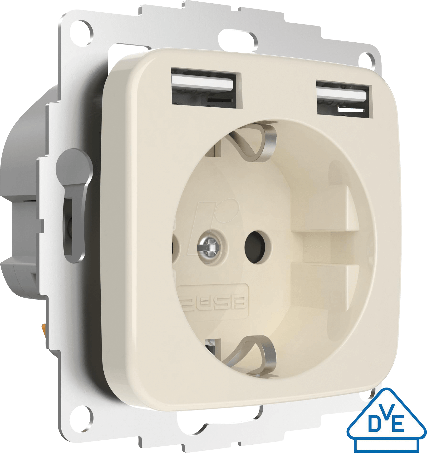 2USB ICP SI CWG - 2USB inCharge PRO SI - Cremeweiß glänzend USB Steckdose