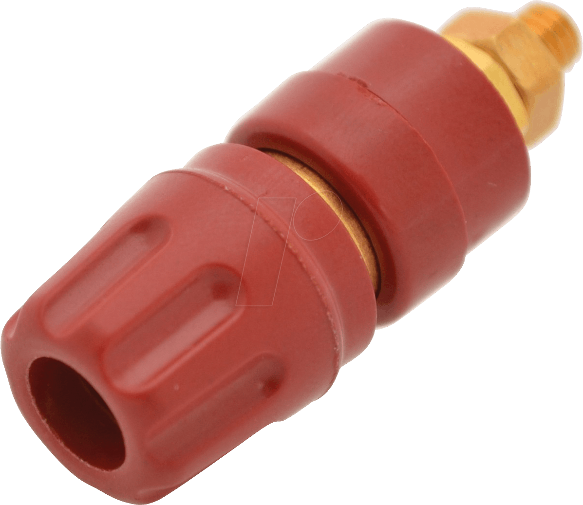 PKI 10 A AU RT - Polklemme, 4 mm, rot, vergoldet