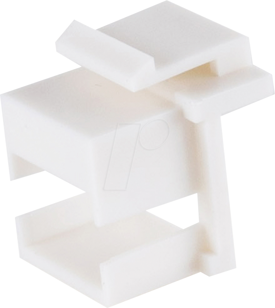 SHVP BS08-10123 - Keystone Leeradapter, rechteck, weiß, 10 Stück