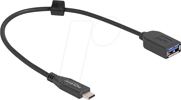 DELOCK 60567 - USB 10 Gb/s Kabel, C Stecker auf A Buchse, koaxial, 25 cm
