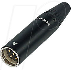 REAN T3MC-B - TINY xlr Kabelstecker, 3-pol