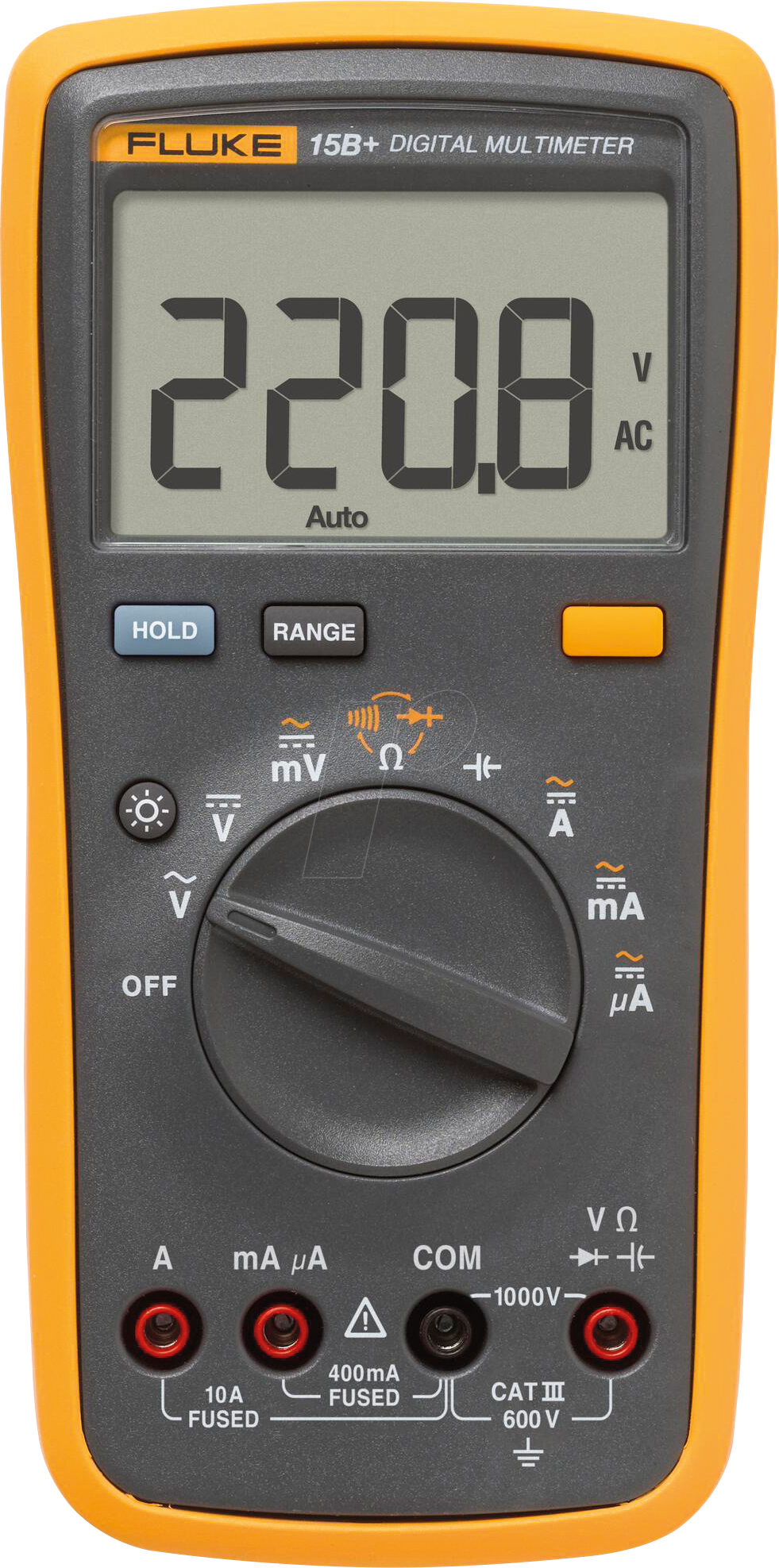 FLUKE 15B+ - Multimeter 15B+, digital, 4000 Counts