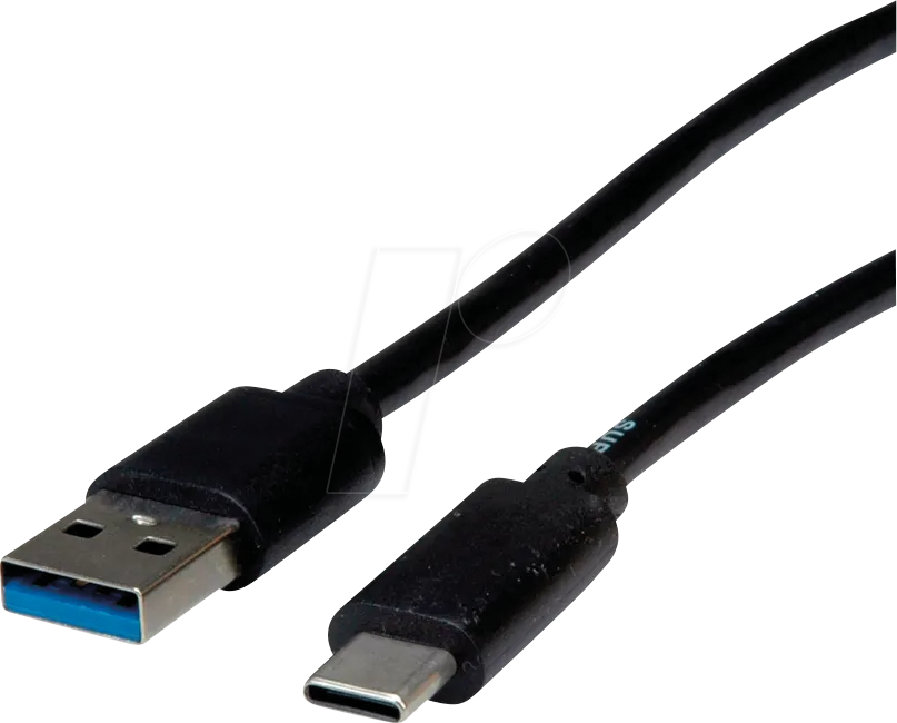 Thumbnail - ROLINE 11459010 - USB 5 Gb/s Kabel, A Stecker auf C Stecker, schwarz, 0,5 m