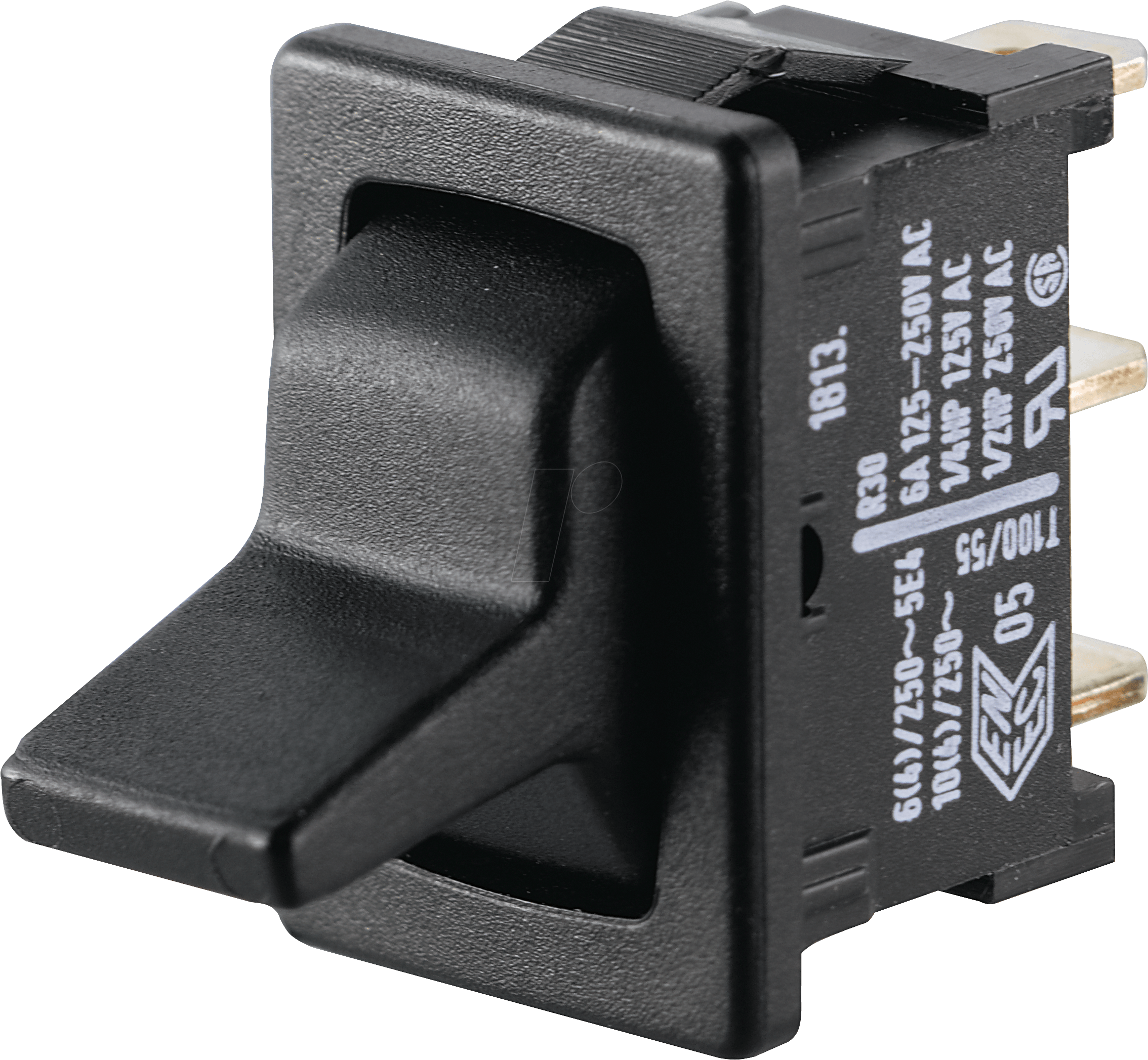 KIPP 1813.1102 - Kippschalter 6(2)A-250VAC, 1x Ein-Ein, sw