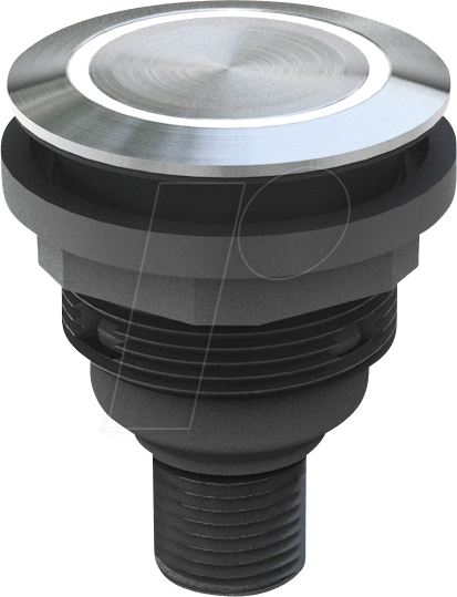 SVATLRGI1101C005 - Drucktaster - 1 S, Power, Edelstahl, LED-Ring grün