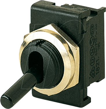 KIPP 1823.1101 - Kippschalter 6(4)A-250VAC, 1x Ein-Ein, Faston