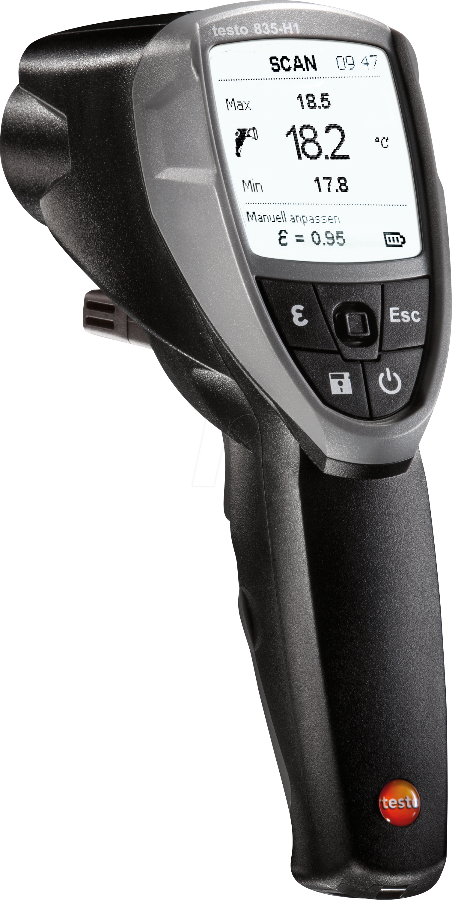 Thumbnail - TESTO 0560 8353 - Infrarot-Thermometer testo 835-H1, -30 bis +600 °C, Feuchtemessu