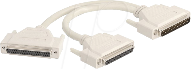 Thumbnail - DELOCK 67161 - D-SUB Adapter, 37 Pin Stecker > 2x 37 Pin Buchse