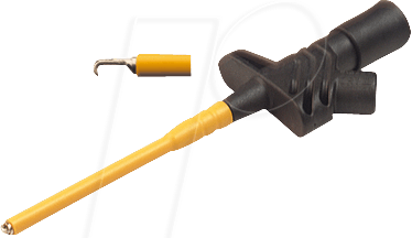 KLEPS 2900 SW - Klemmprüfspitze, 4 mm, schwarz, Haken, gesichert