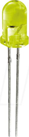 WP7113YD5V - LED, 5 mm, bedrahtet, 5 V, gelb, 20 mcd, 30°