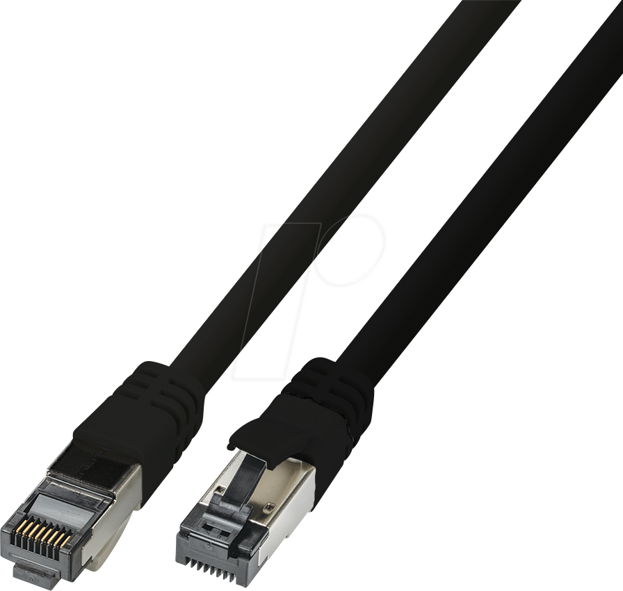 TTL 1912HF0,5 - Patchkabel, Cat.8.1, S/FTP, 0,5 m, schwarz