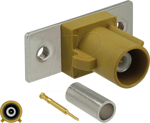 Thumbnail - DELOCK 89794 - HF FAKRA K Stecker Federpin zum Crimpen 2 vorgestanzte Löcher
