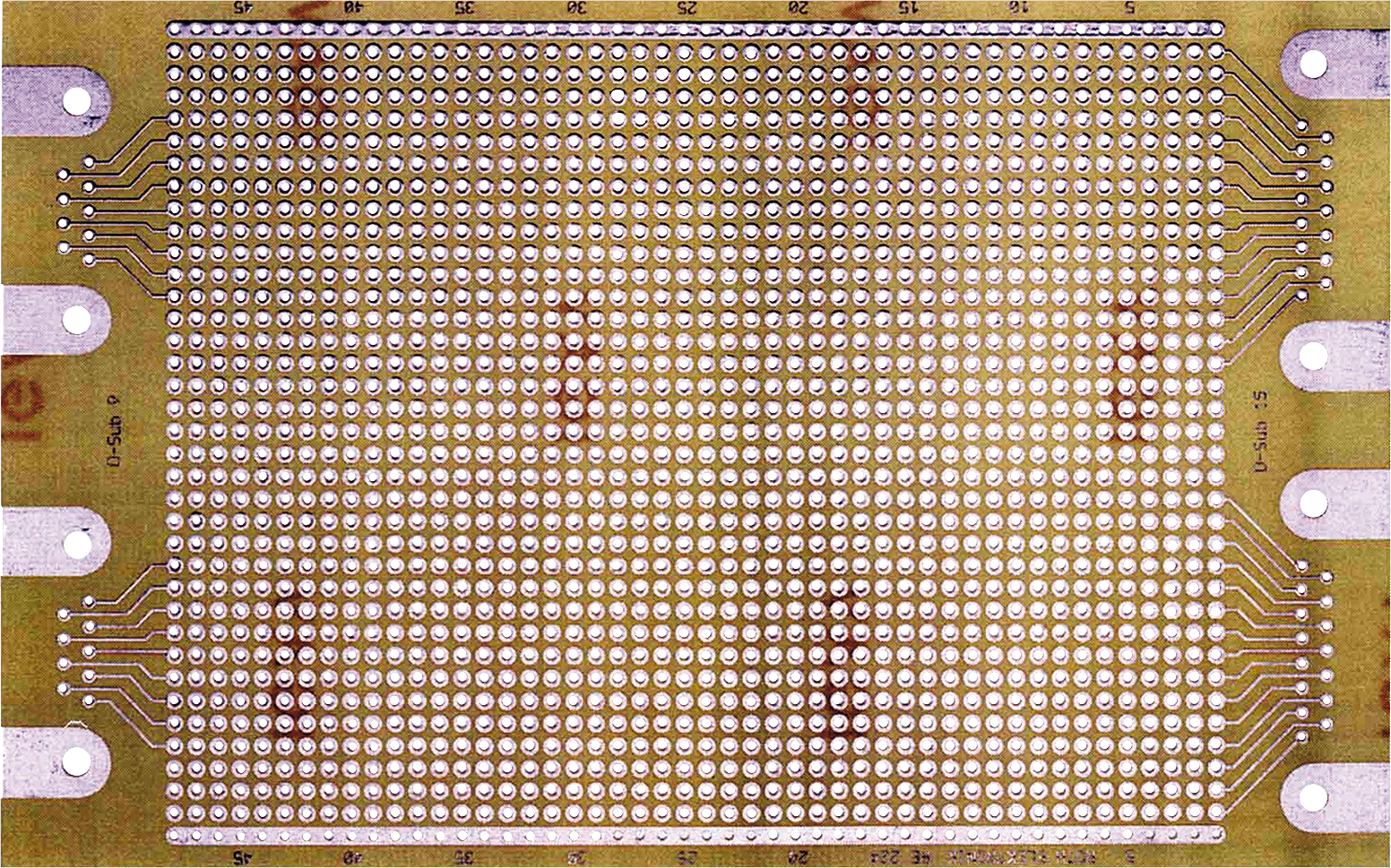 RE 224HP - Laborkarte D-Sub, Hartpapier, lötlack 160x100mm