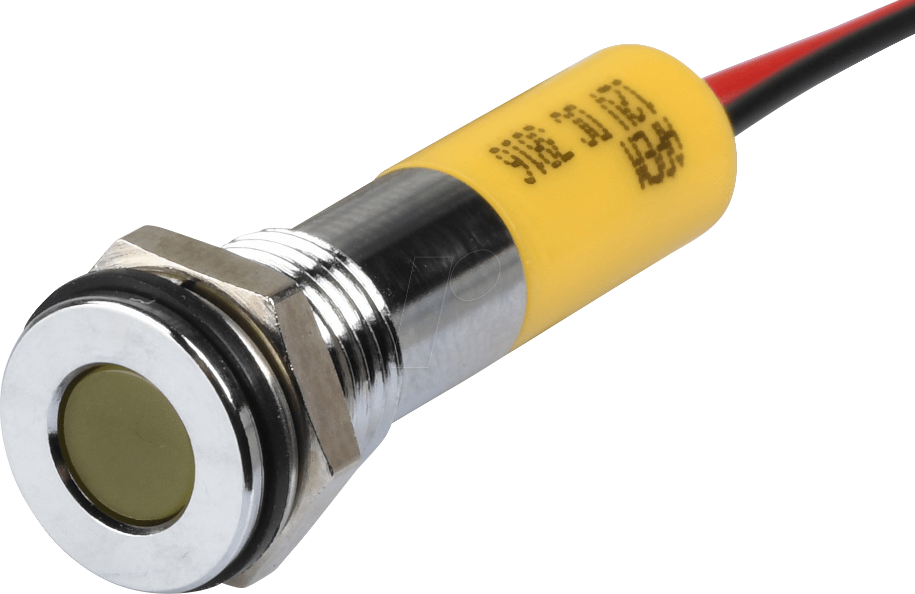 Thumbnail - APM Q8F3C Y12E - LED-Signalleuchte, gelb, 12 V, Ø 8 mm, bündig, bedrahtet