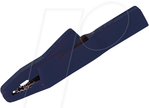 AK 2B SW - Krokodilklemme 4 mm, schwarz, gesichert