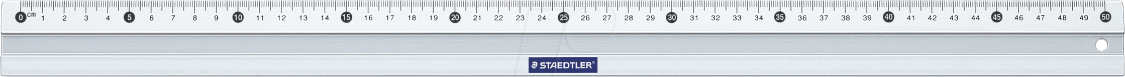 STAEDTLER 56350 - Aluminium-Lineal, 50 cm