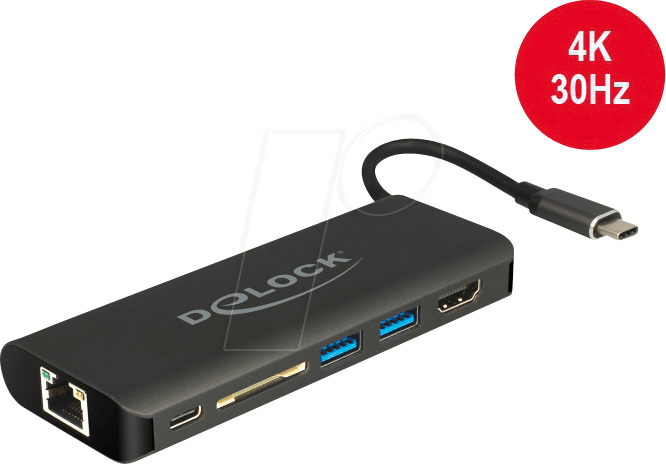 DELOCK 87721 - Dockingstation/Port Replicator, USB 3.1, Laptop