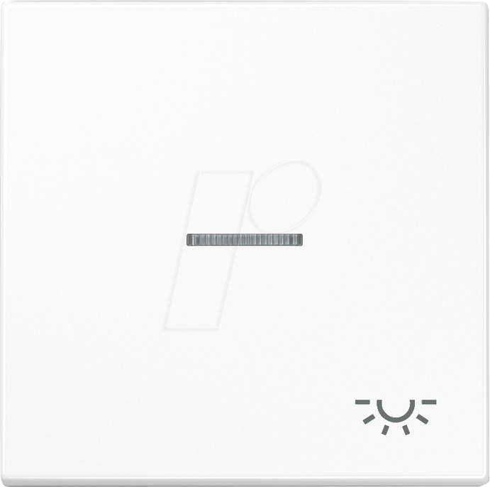 Thumbnail - JG LS990 KO5 L - Wippe 1fach mit Lichtleiter, Symbol Licht, Duroplast, alpinweiß