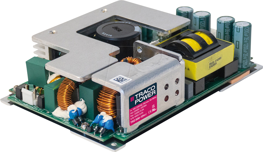 TXO 500-115-J - Schaltnetzteil, Open-Frame, 450 W, 90 - 264 VAC, 15 VDC, 16,0 A