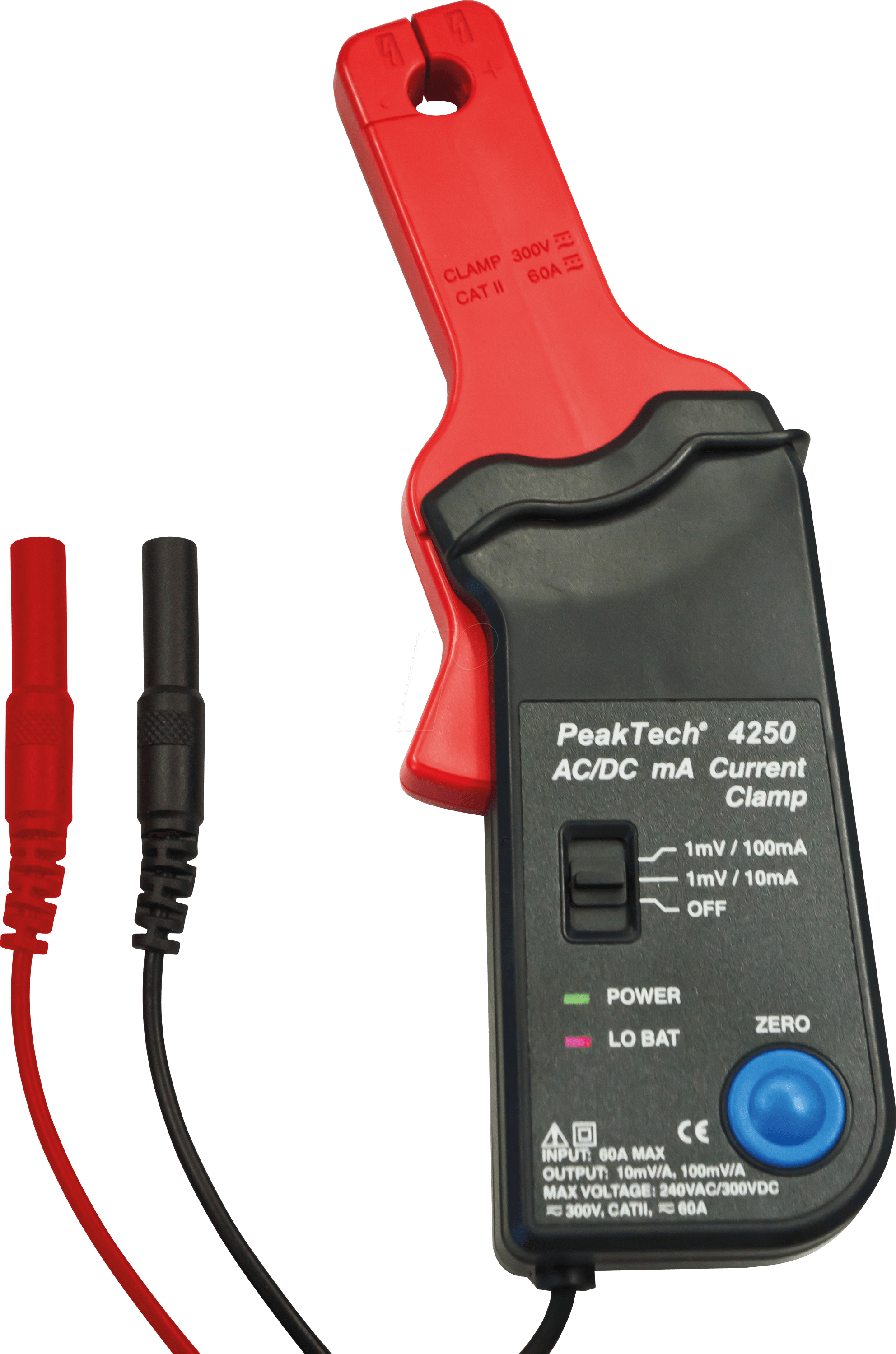 PEAKTECH 4250 - Zangenadapter, AC/DC, bis 60 A