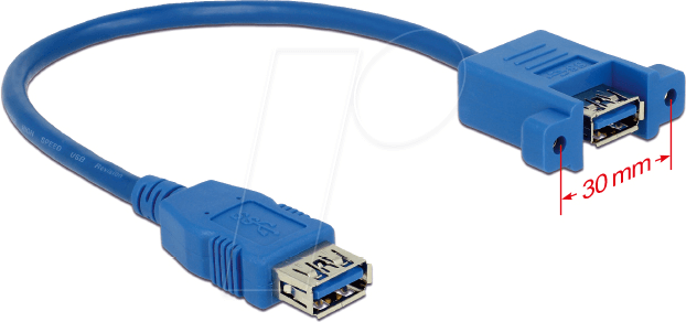 DELOCK 85111 - USB 5 Gb/s Kabel, A Buchse auf A Buchse, 0,25 m