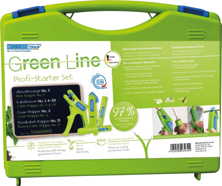 WEICON 55880001 - Profi-Starter-Set, Green Line, 4-teilig