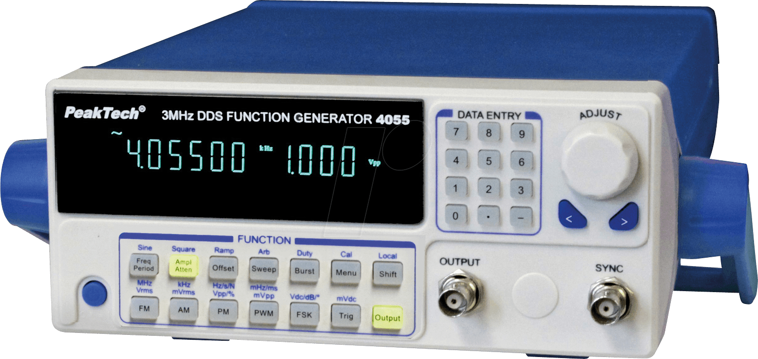 PEAKTECH 4055MV - Funktionsgenerator, DDS, mit 10W-Verstärker, 10 µHz ... 3 MHz