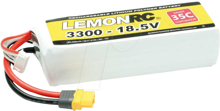 LRC 5S 3300 - LiPo Akku LEMONRC 3300 - 18.5V (35C)
