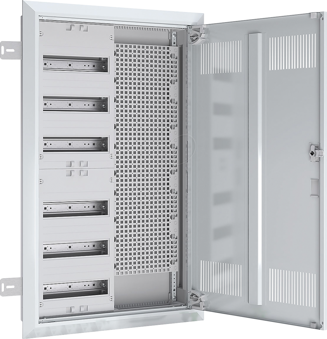 UK26RM8750 - Feldverteiler UP/HW, T: 110 mm, Lüftungstür, 6 Reihen, Mediafeld