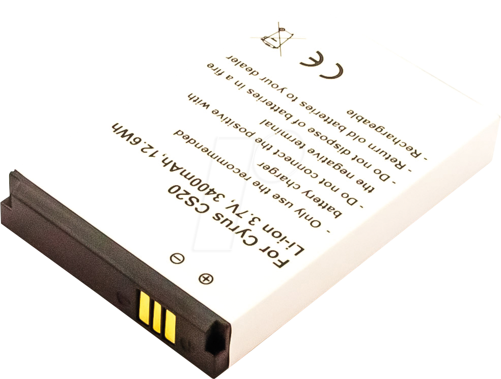 AKKU 13264 - Ersatzakku für Cyrus, CS20, Li-Ion, 3400 mAh