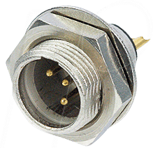 REAN T4MPR - TINY xlr Einbaustecker, 4-pol, Wandstärken bis 3 mm
