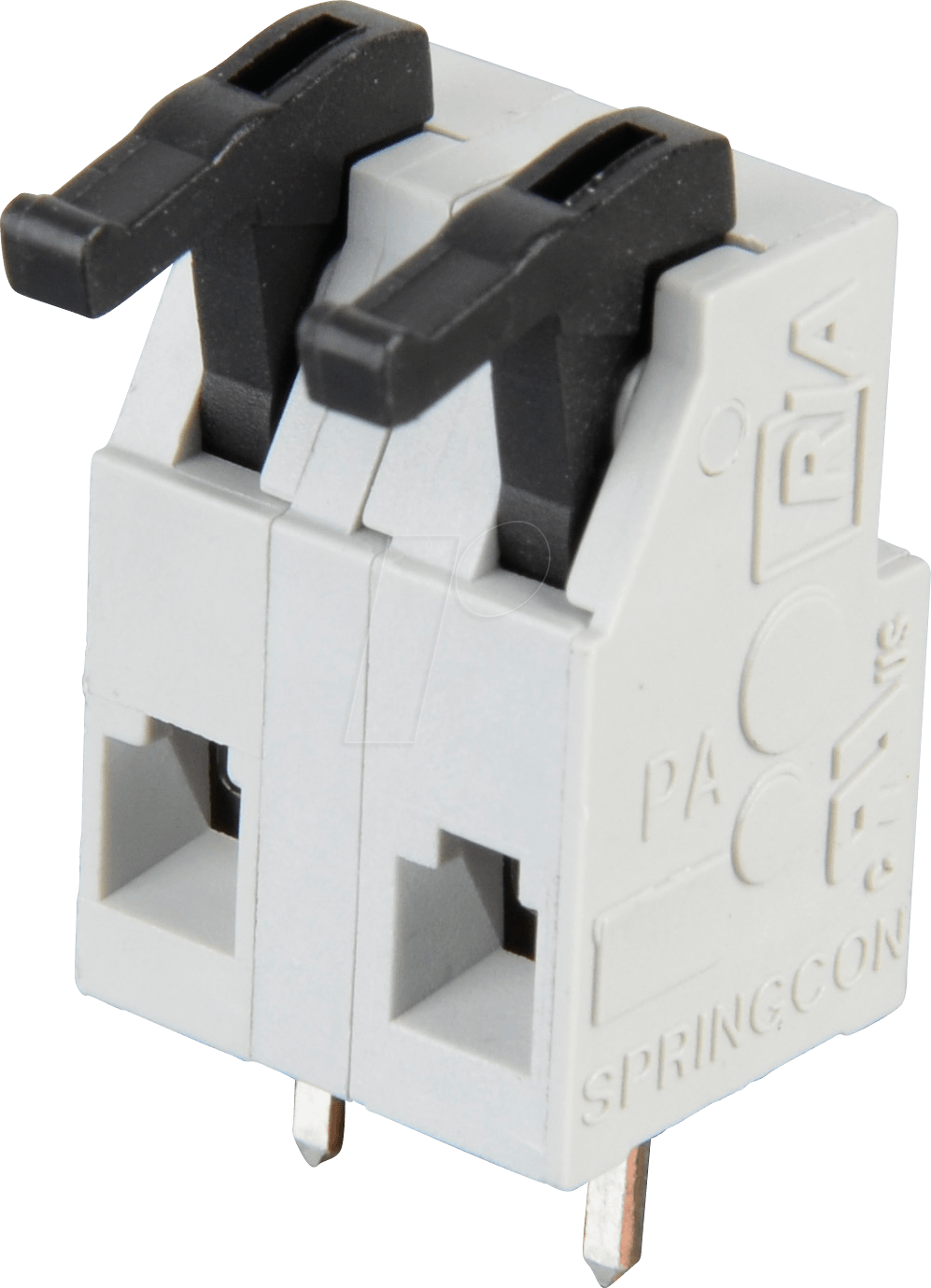 AST 027-02 - Federkraftklemme, 2-pol, Ø 0,08 - 1 mm, RM 7,5