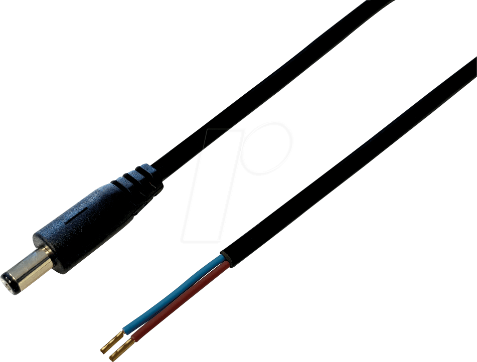 BKL 075176 - DC-Kabel Stecker 2,1/5,5mm sw 1,0m